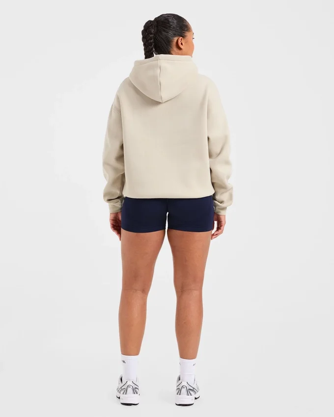 Oversized hoodie met geborduurd opschrift
