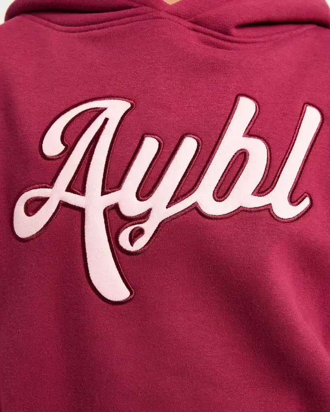 Oversized hoodie met geborduurd opschrift