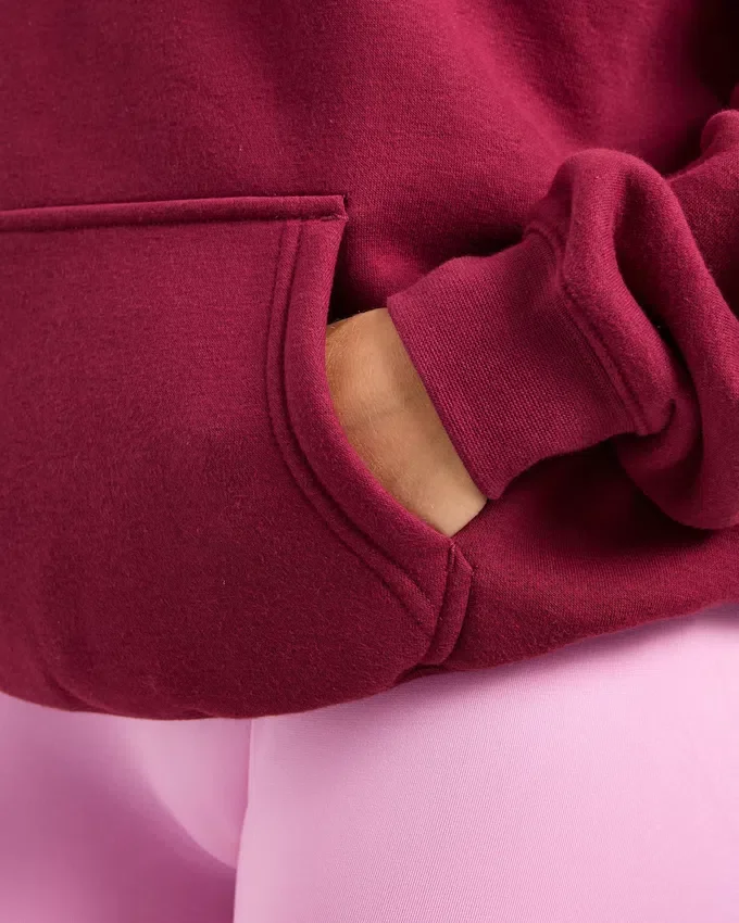 Oversized hoodie met geborduurd opschrift