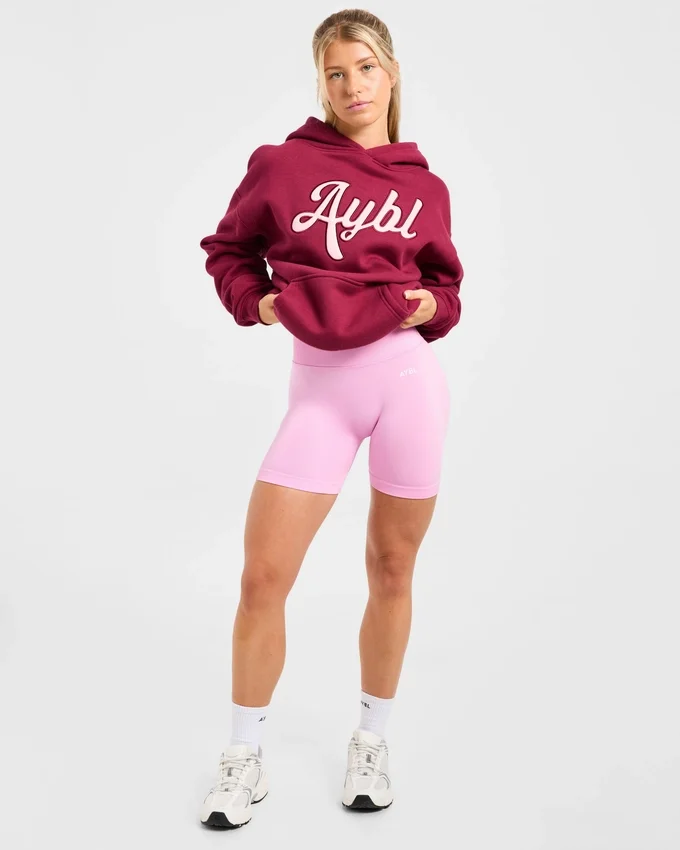 Oversized hoodie met geborduurd opschrift