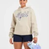 Oversized hoodie met geborduurd opschrift