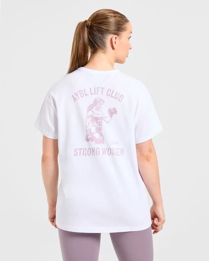 Oversized T-shirt met ‘Strong Women’-print