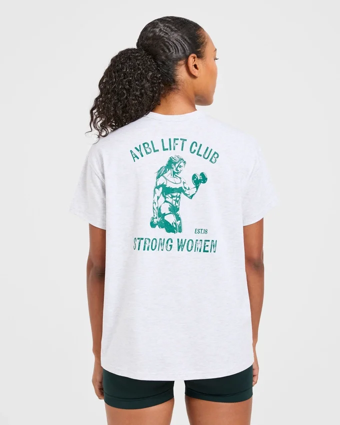 Oversized T-shirt met ‘Strong Women’-print