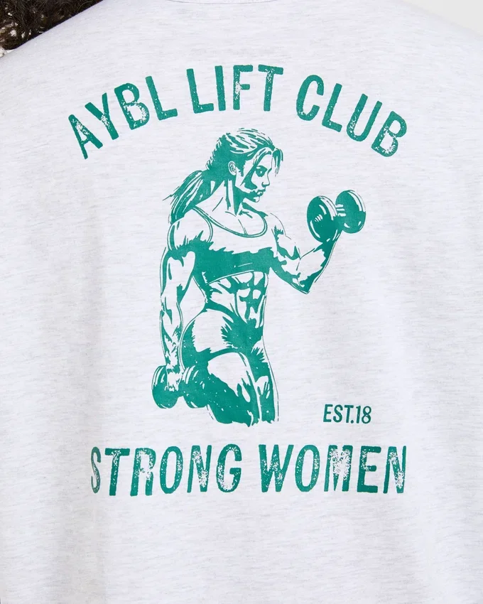 Oversized T-shirt met ‘Strong Women’-print