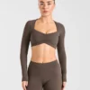 Physique crop top met lange mouwen