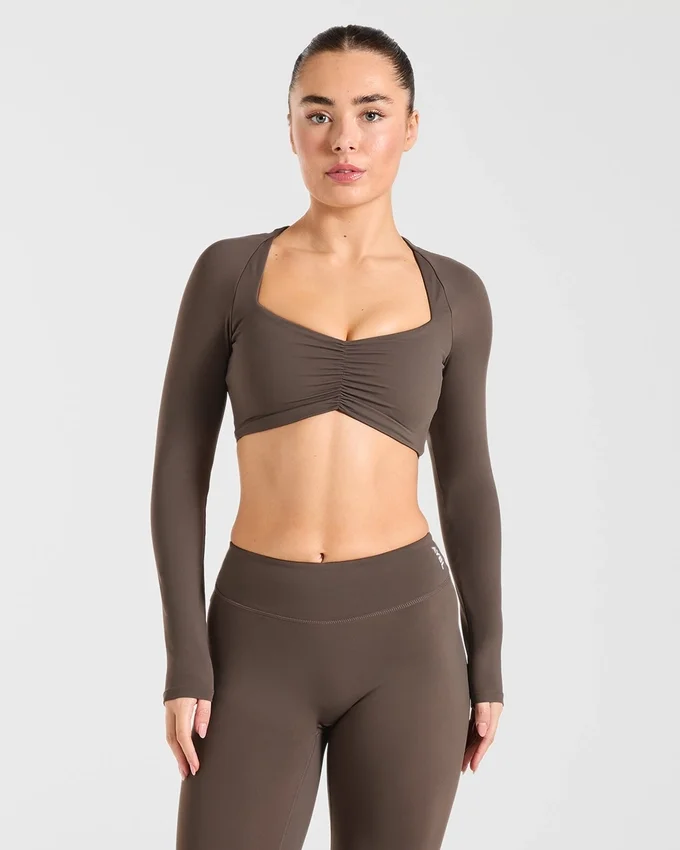 Physique crop top met lange mouwen