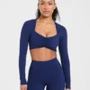 Physique crop top met lange mouwen