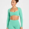 Physique crop top met lange mouwen