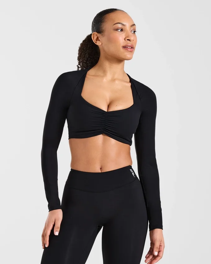 Physique crop top met lange mouwen