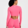 Physique crop top met lange mouwen
