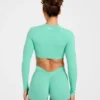 Physique crop top met lange mouwen