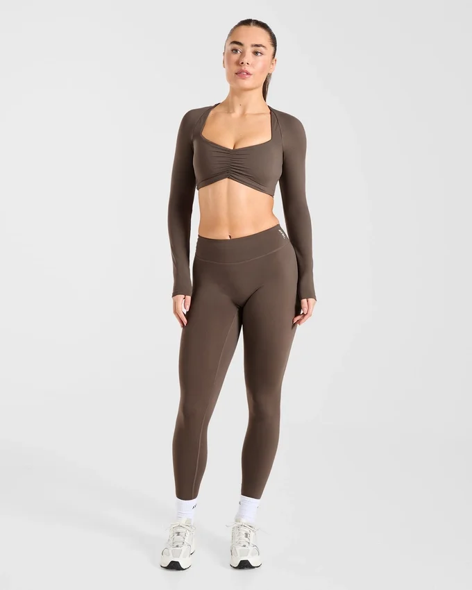 Physique crop top met lange mouwen