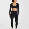 Physique crop top met lange mouwen