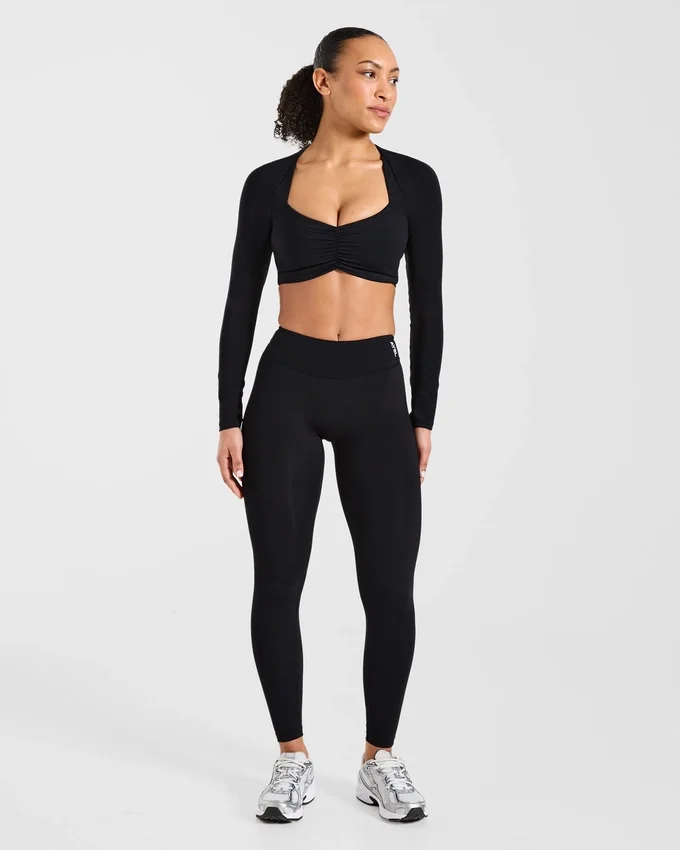 Physique crop top met lange mouwen