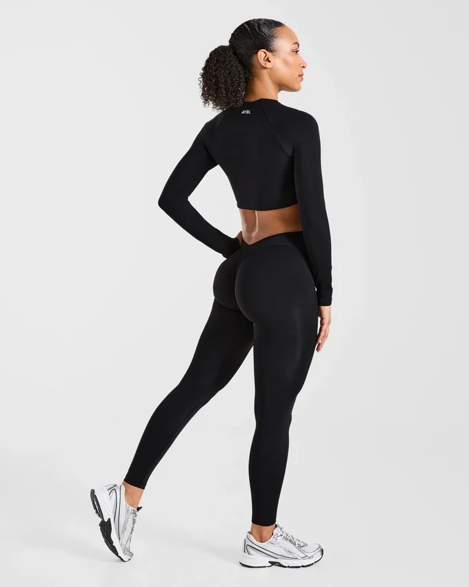 Physique crop top met lange mouwen