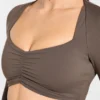 Physique crop top met lange mouwen