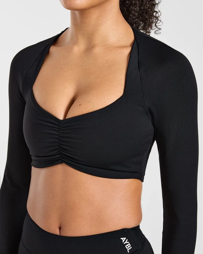 Physique crop top met lange mouwen