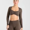 Physique crop top met lange mouwen