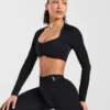 Physique crop top met lange mouwen