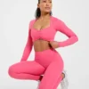 Physique crop top met lange mouwen