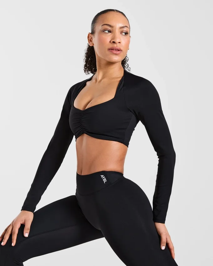 Physique crop top met lange mouwen