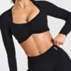 Physique crop top met lange mouwen