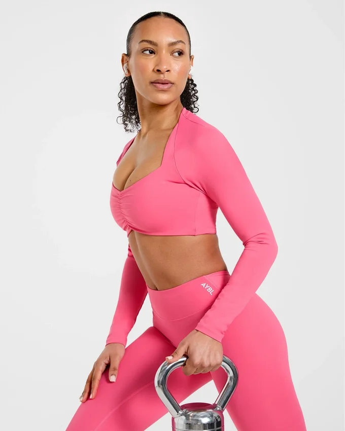Physique crop top met lange mouwen