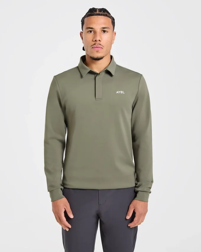 Precision pullover met lange mouwen en kraag
