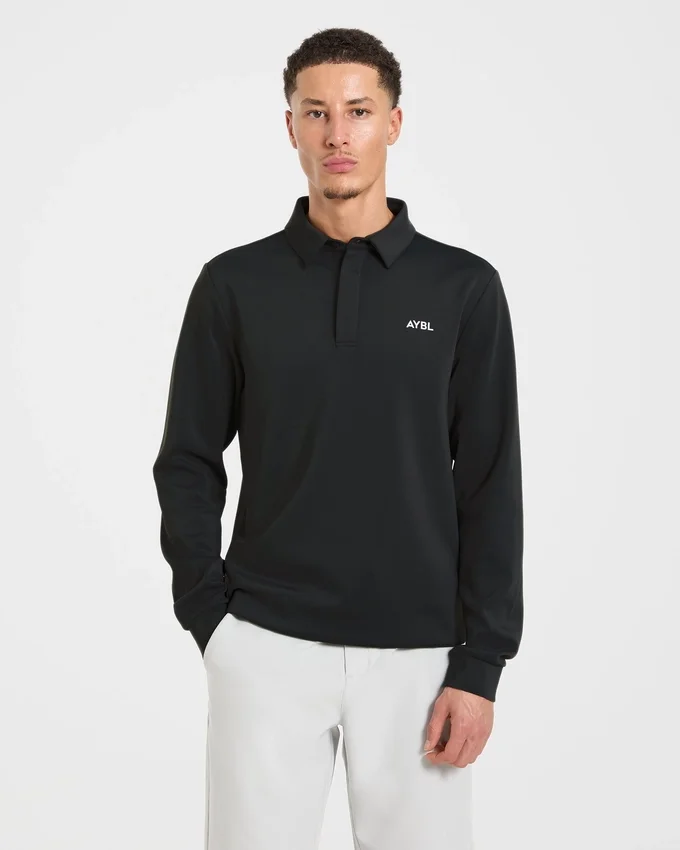 Precision pullover met lange mouwen en kraag