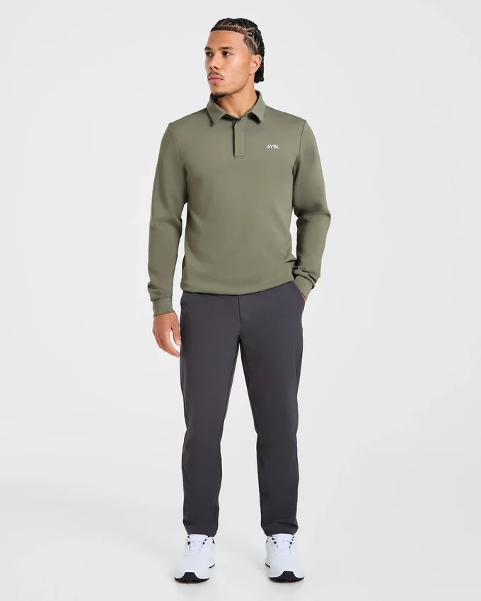 Precision pullover met lange mouwen en kraag