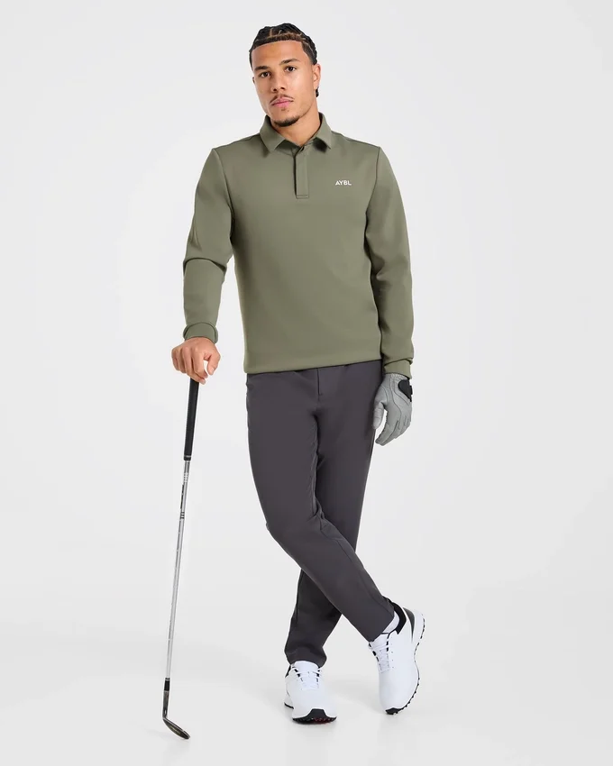 Precision pullover met lange mouwen en kraag