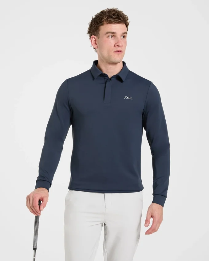 Precision pullover met lange mouwen en kraag