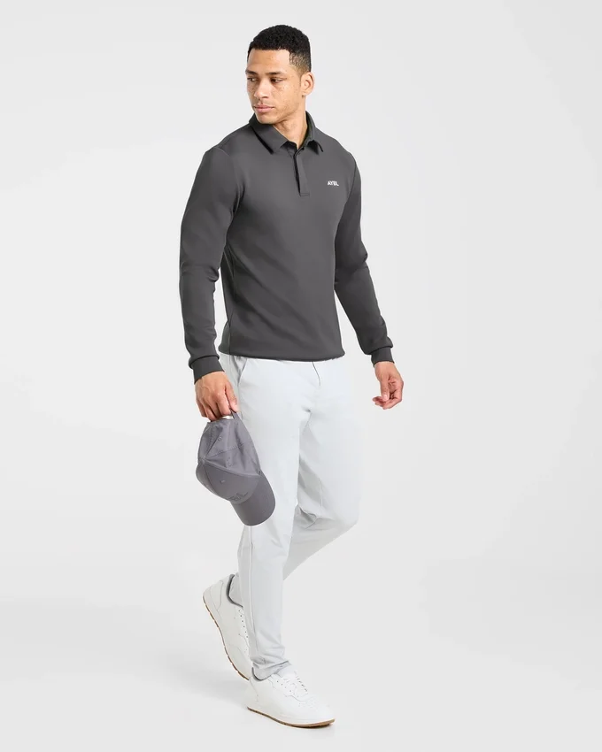Precision pullover met lange mouwen en kraag