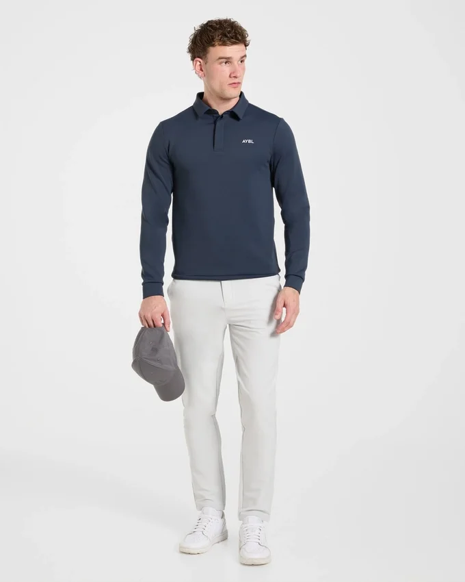 Precision pullover met lange mouwen en kraag