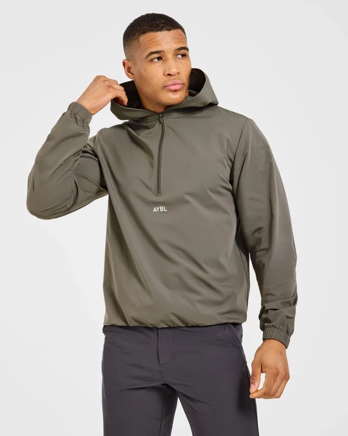 Precision windpullover met 1/4 rits