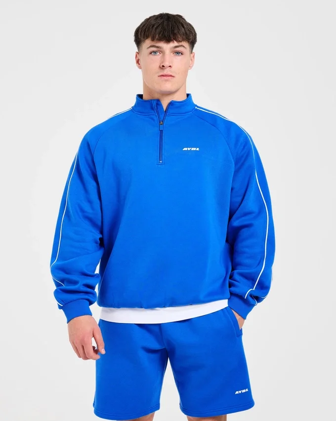 Restore oversized pullover met 1/4 rits