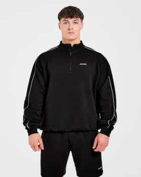 Restore oversized pullover met 1/4 rits