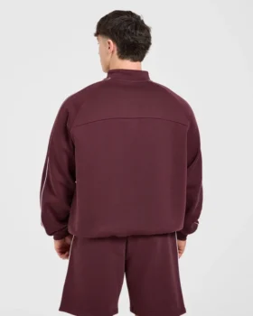 Restore oversized pullover met 1/4 rits