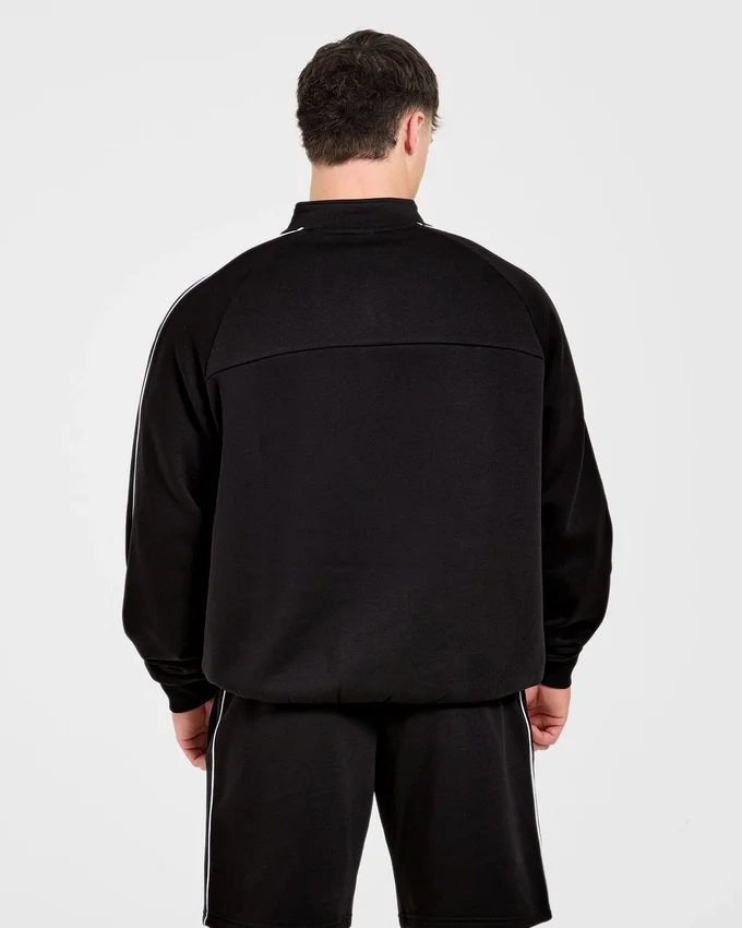 Restore oversized pullover met 1/4 rits