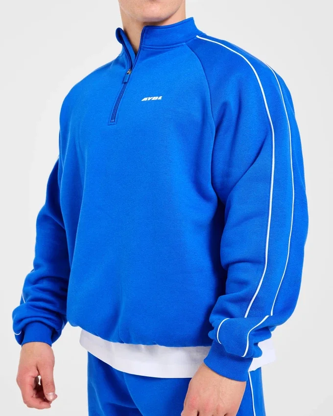 Restore oversized pullover met 1/4 rits
