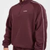 Restore oversized pullover met 1/4 rits