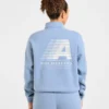 Retro Athletics oversized pullover met 1/4 rits