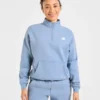 Retro Athletics oversized pullover met 1/4 rits