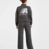 Retro Athletics oversized pullover met 1/4 rits