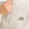 Retro Athletics oversized pullover met 1/4 rits