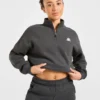 Retro Athletics oversized pullover met 1/4 rits