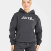 Retro geborduurde oversized hoodie