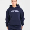 Retro geborduurde oversized hoodie