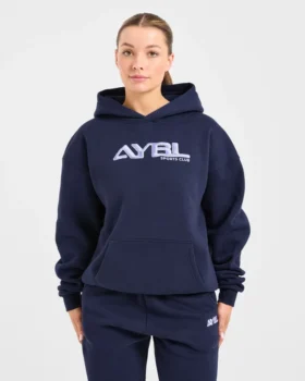 Retro geborduurde oversized hoodie