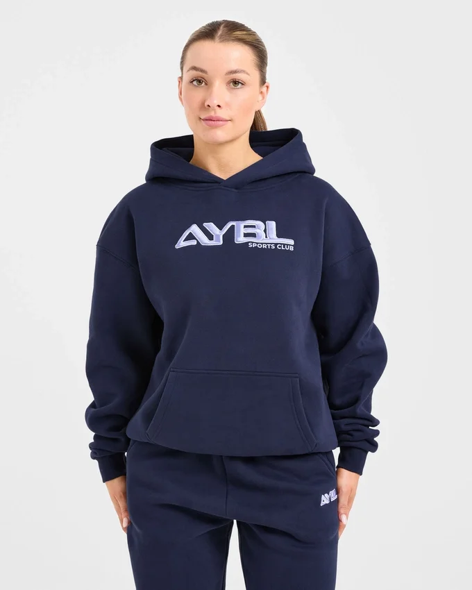 Retro geborduurde oversized hoodie
